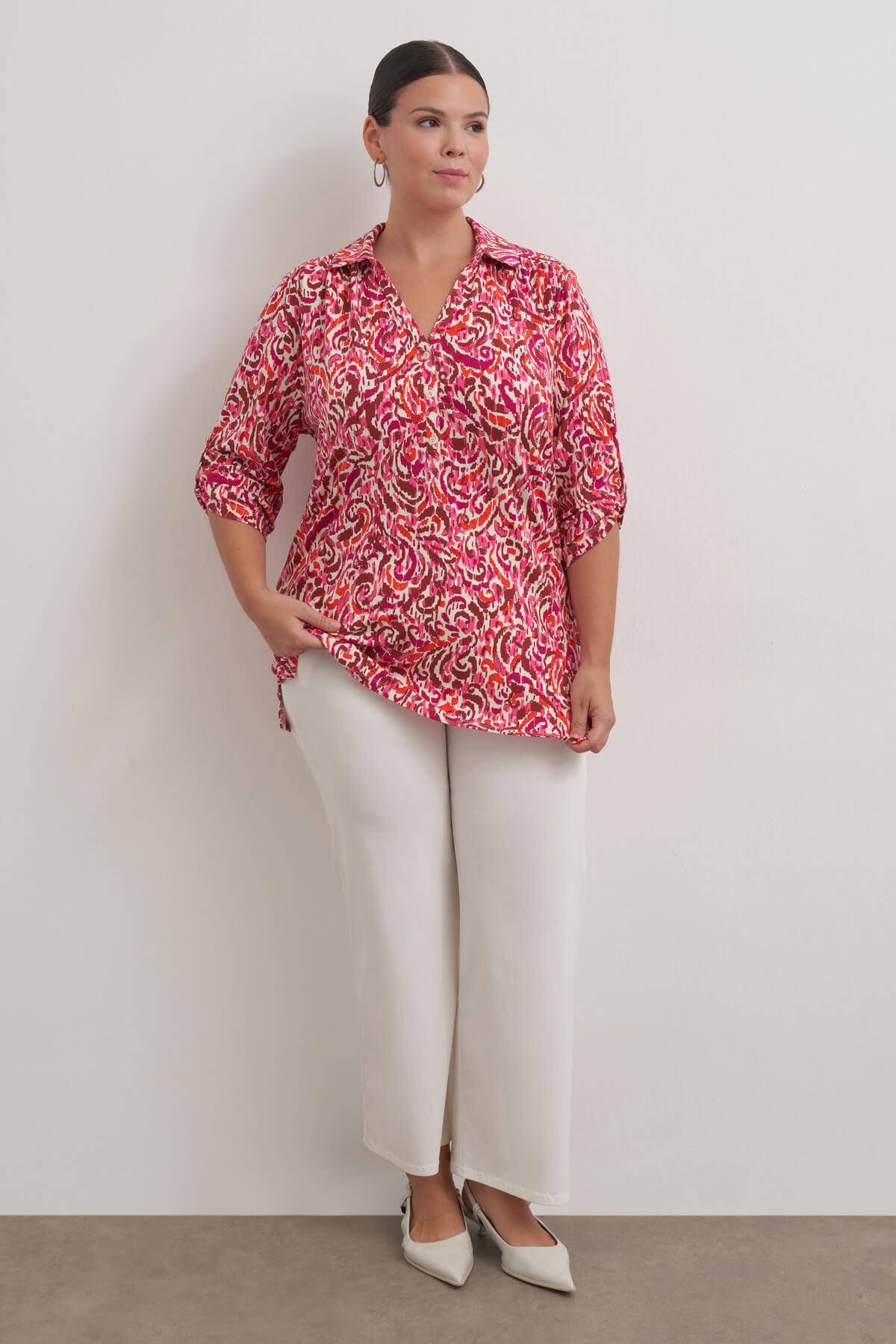 Kıvrık Kollu Örme Bluz