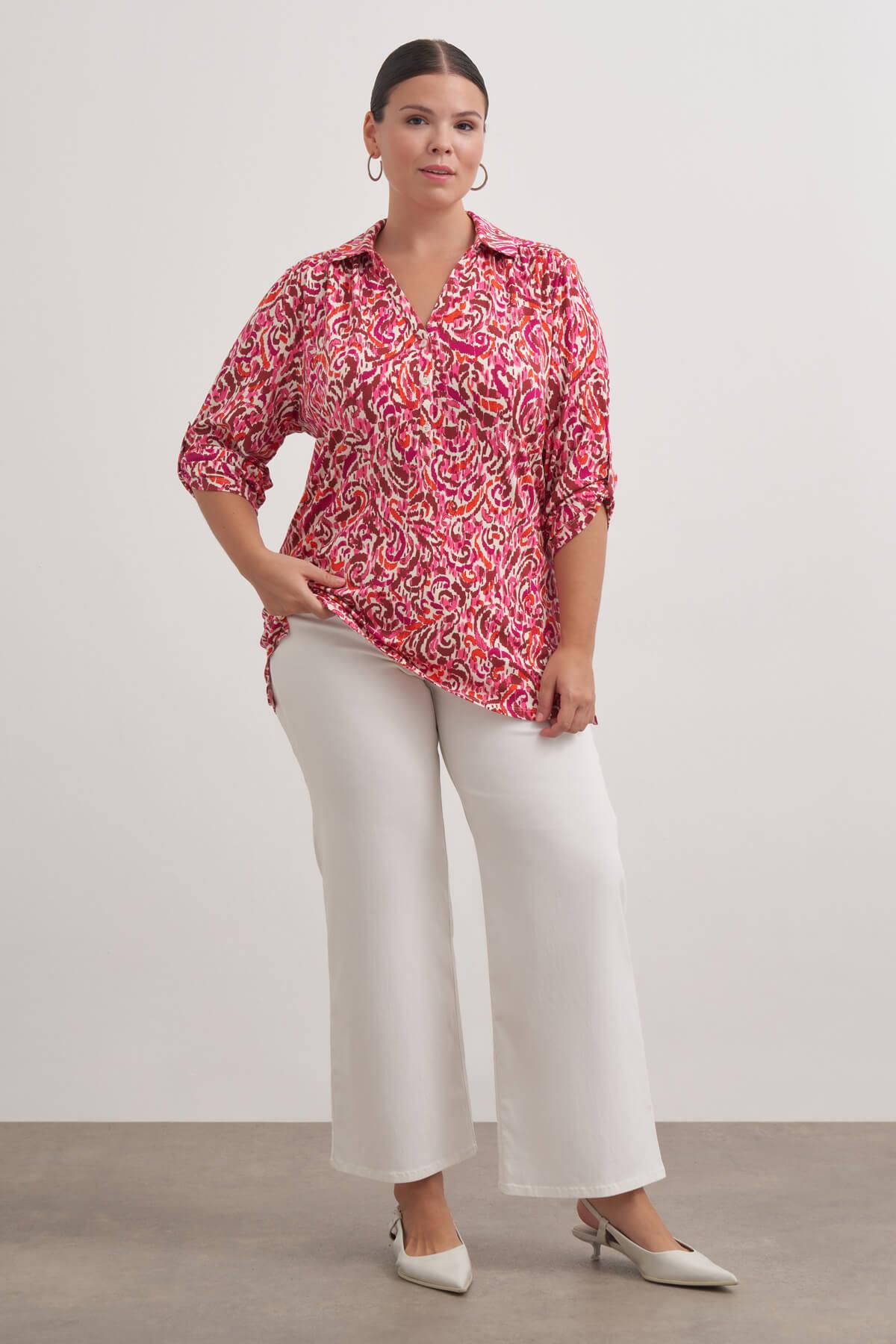 Kıvrık Kollu Örme Bluz