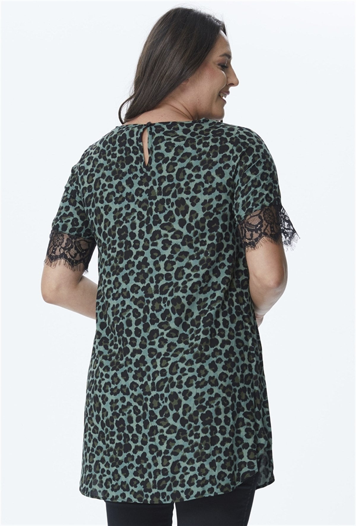 Kolları Dantel V Yaka Tunik