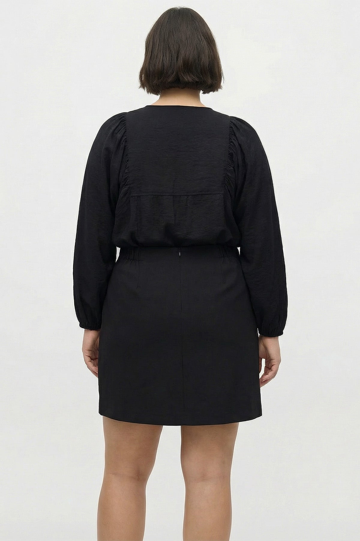 Kruvaze Düğmeli Şort Etek