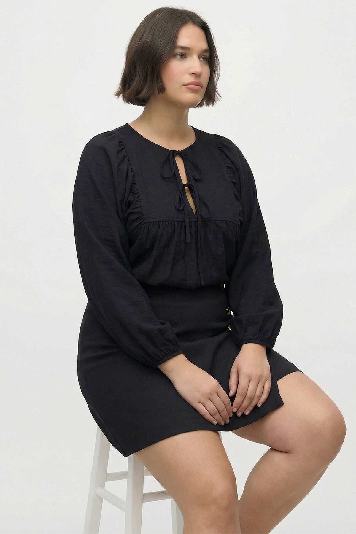 Kruvaze Düğmeli Şort Etek