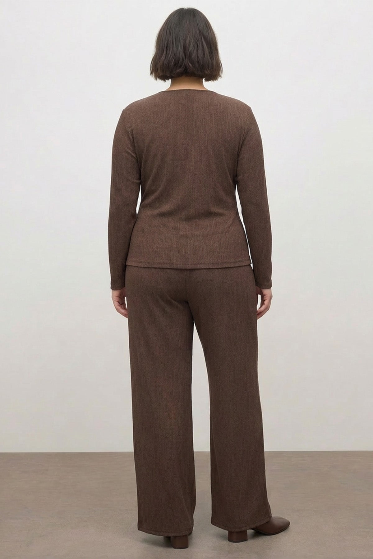 Kruvaze Toka Detaylı Örme Bluz