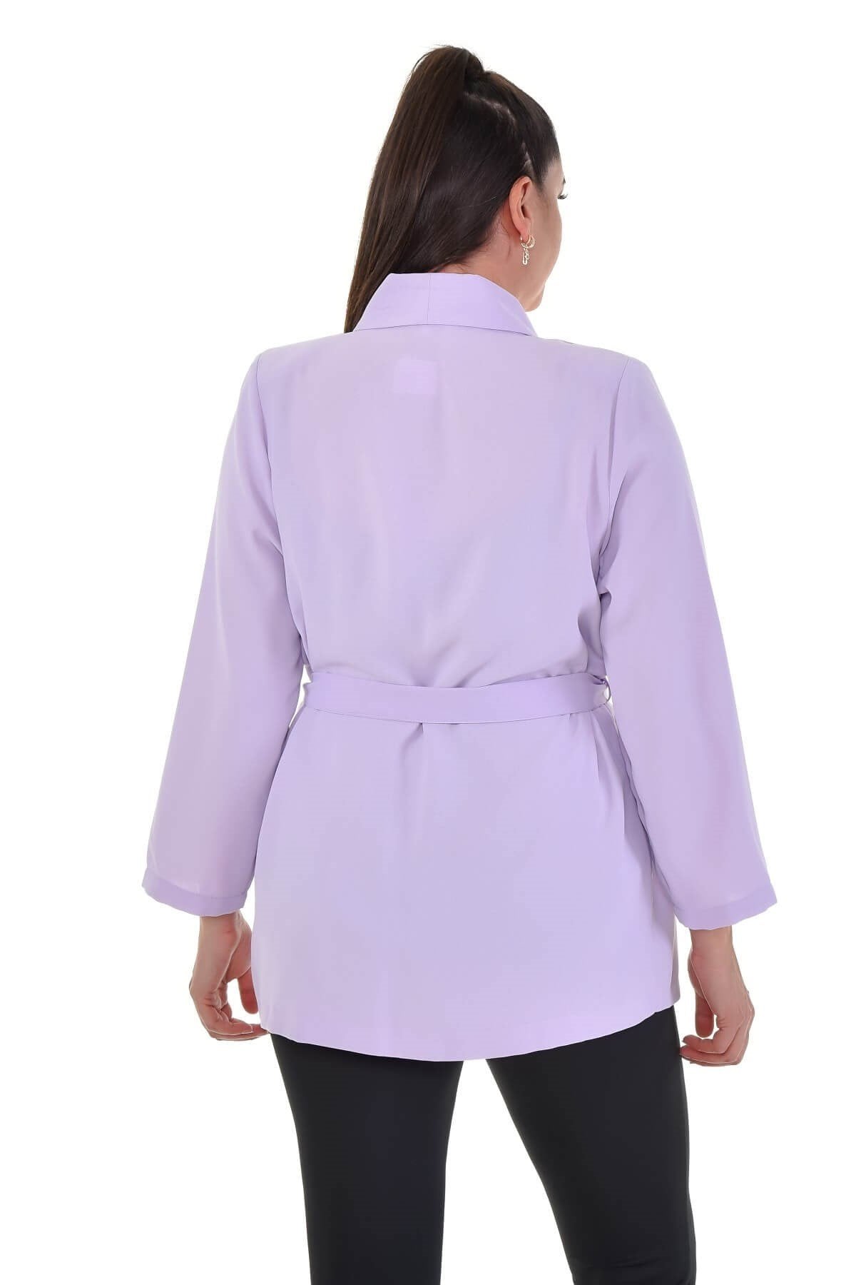 Kuşak Detaylı Salaş Ceket