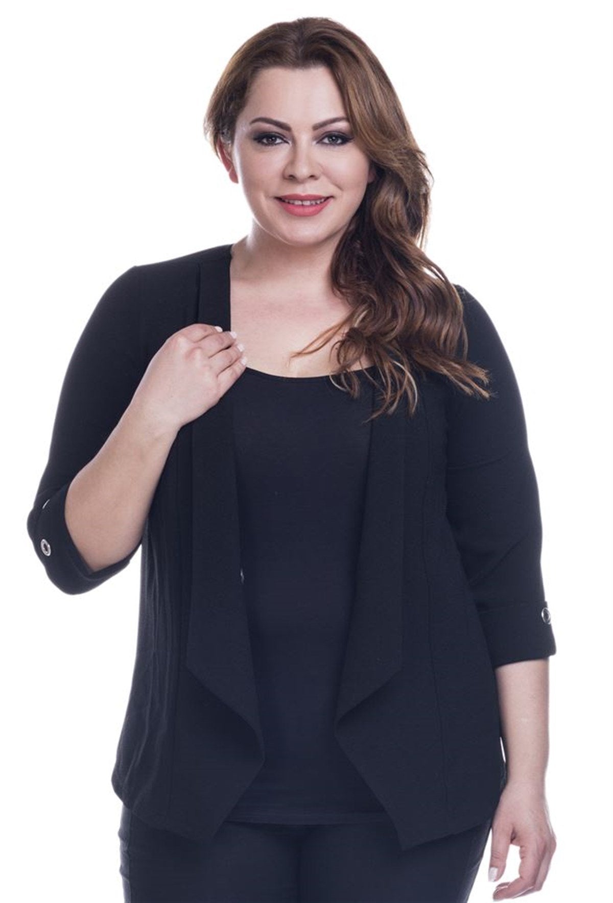 Kuşgözü Detaylı Krep Hırka