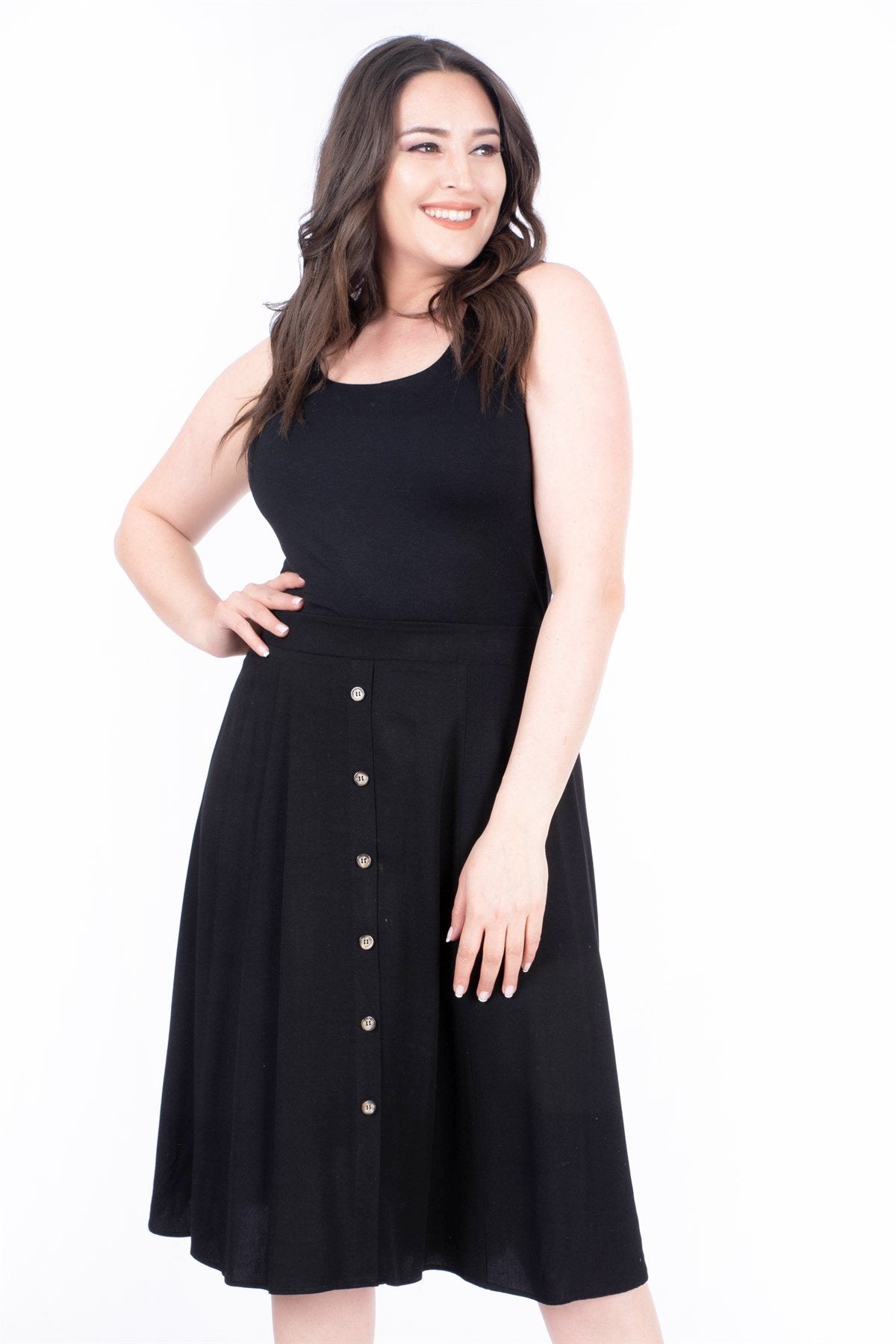 Önden Düğmeli Etek