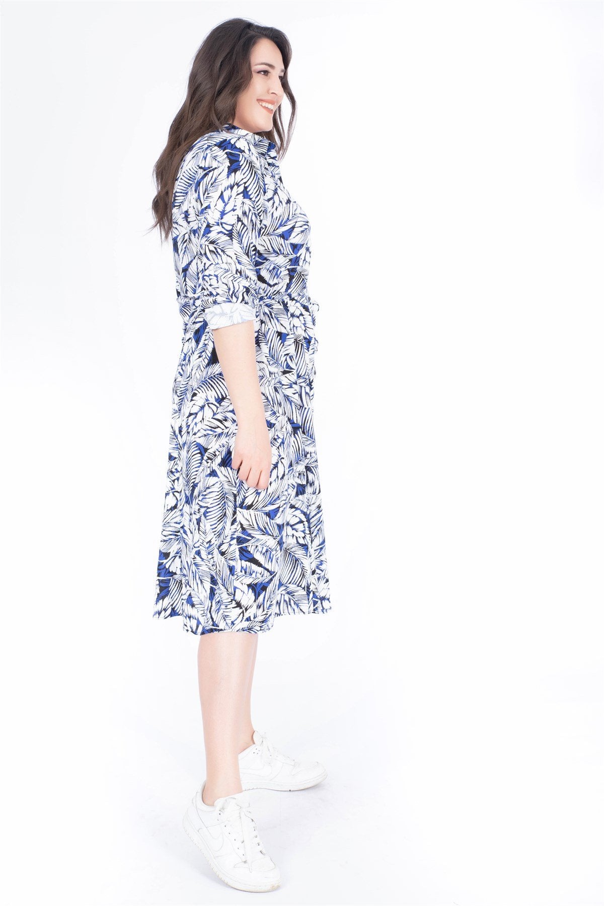 Önden Düğmeli Gömlek Elbise