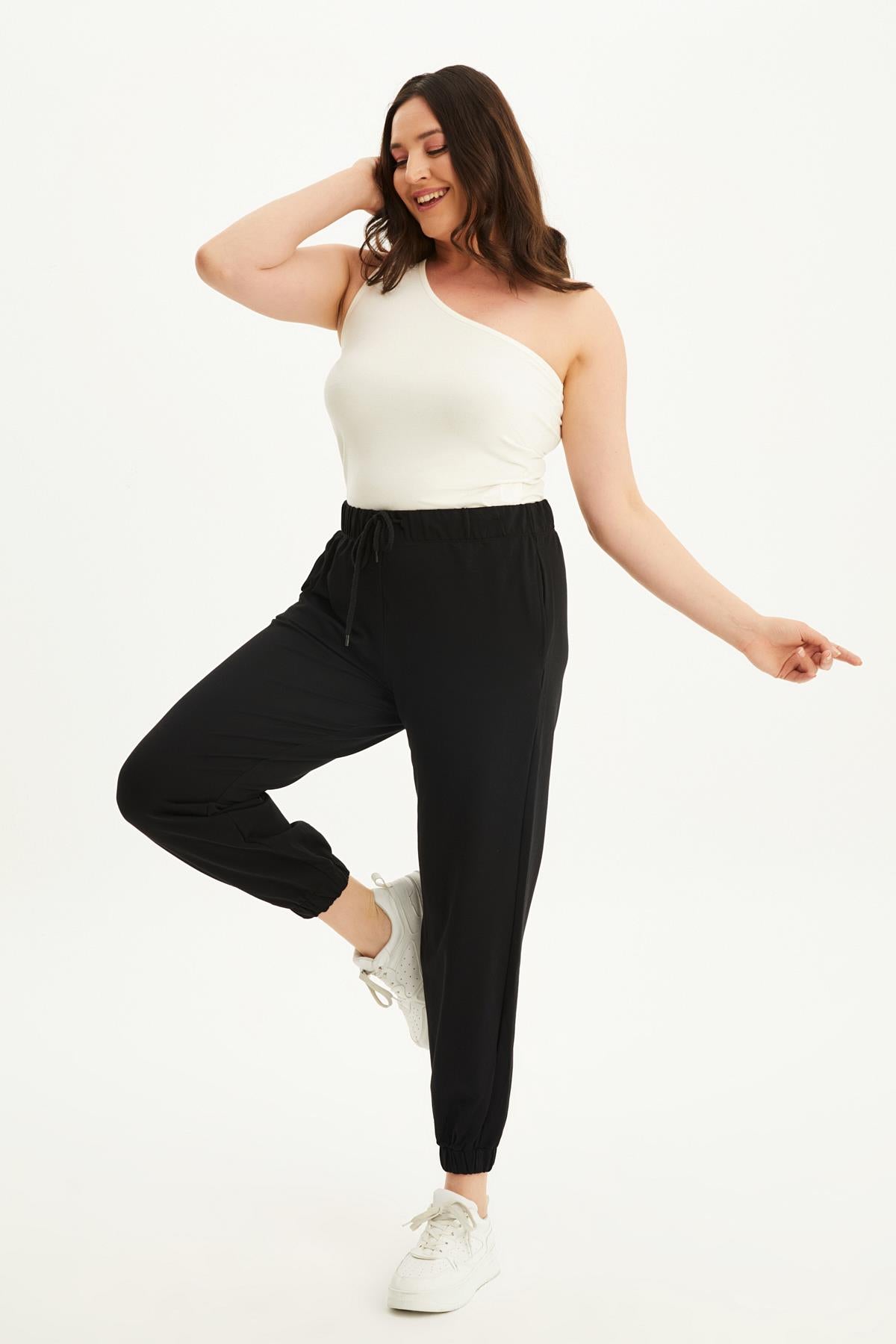 Örme Beli Lastikli Cepli Jogger Pantolon