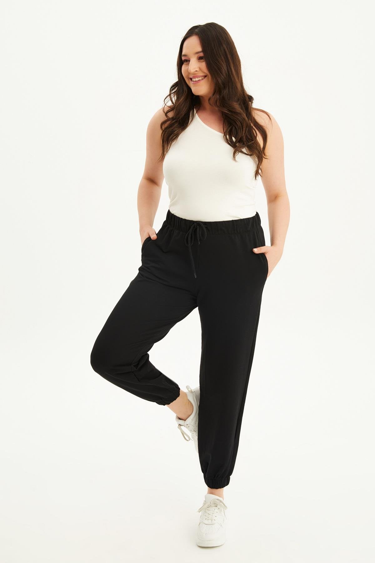 Örme Beli Lastikli Cepli Jogger Pantolon