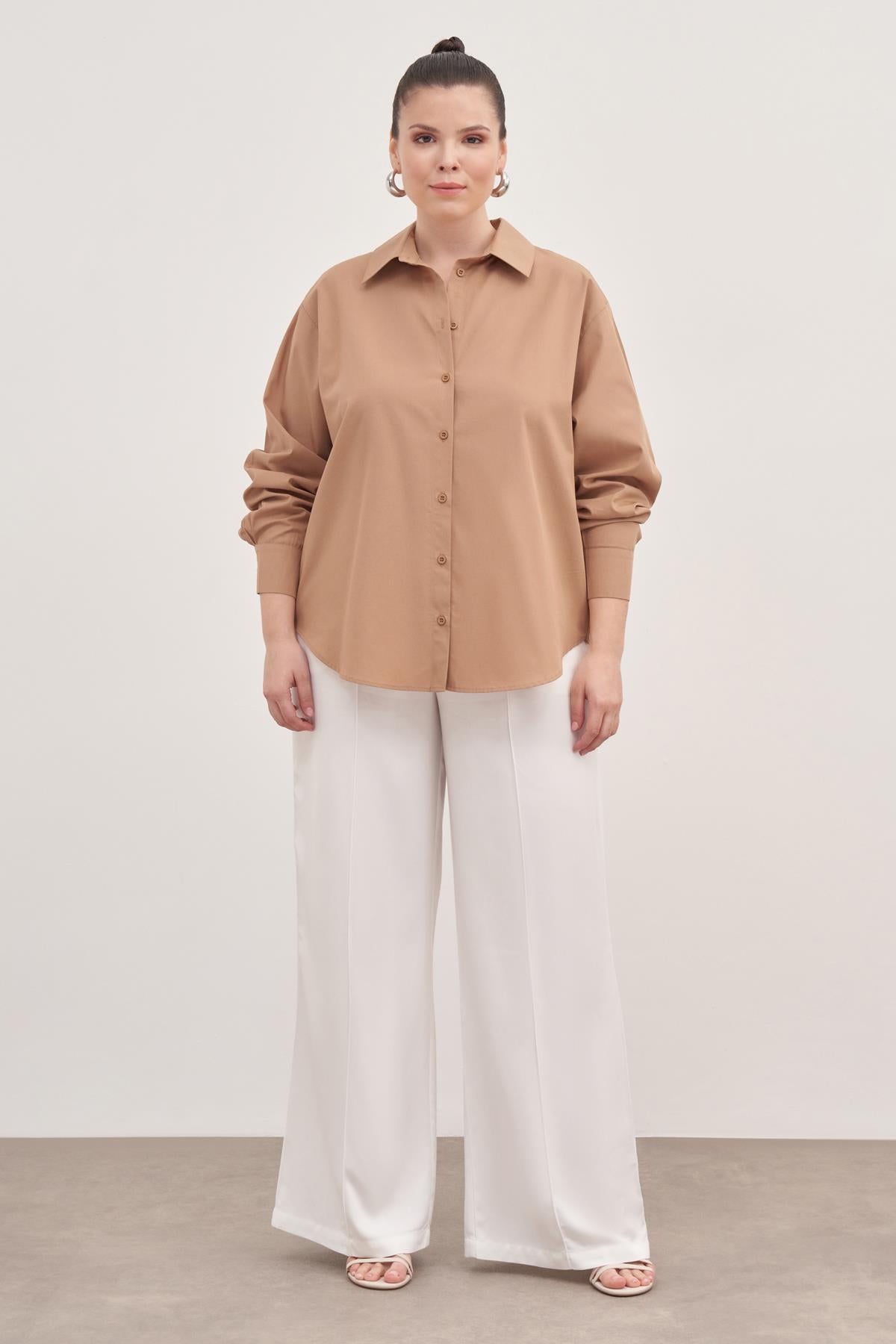 Oversize Poplin Gömlek