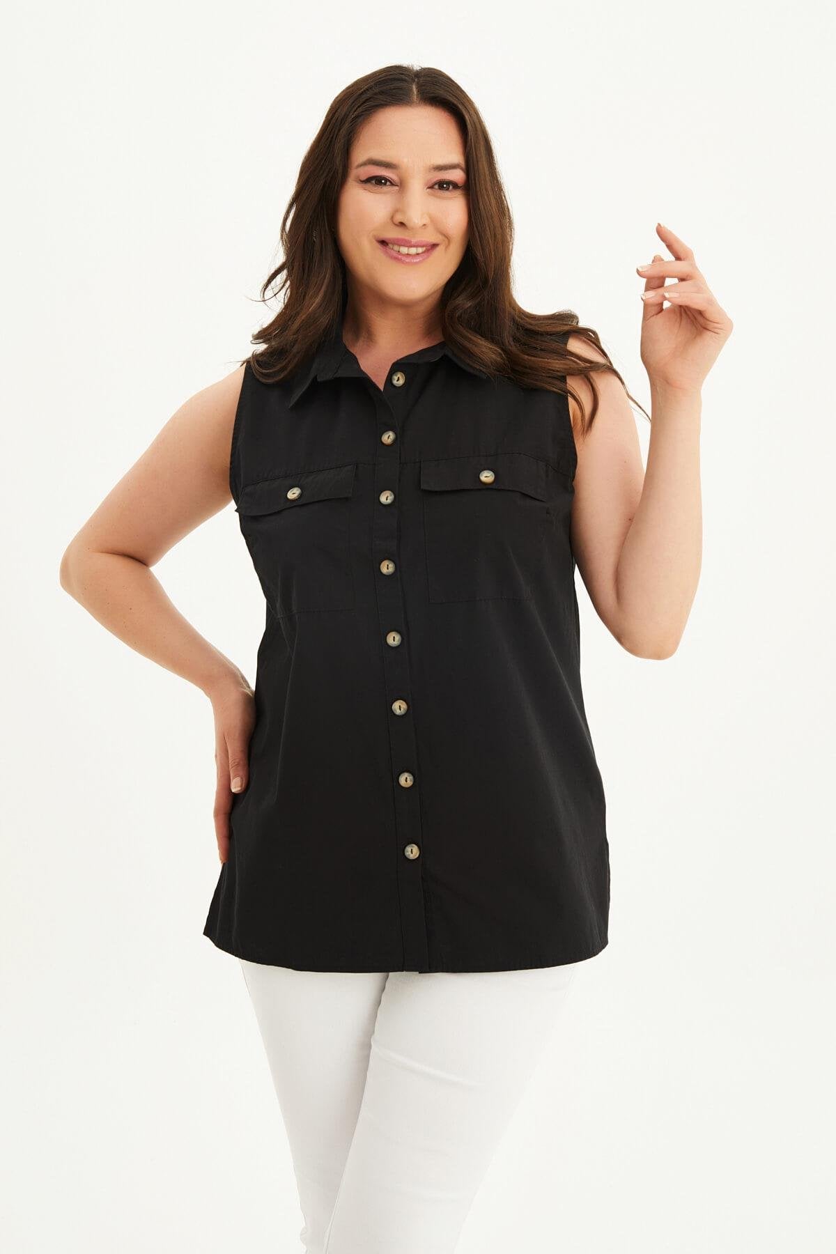 Pamuklu Kolsuz Gömlek