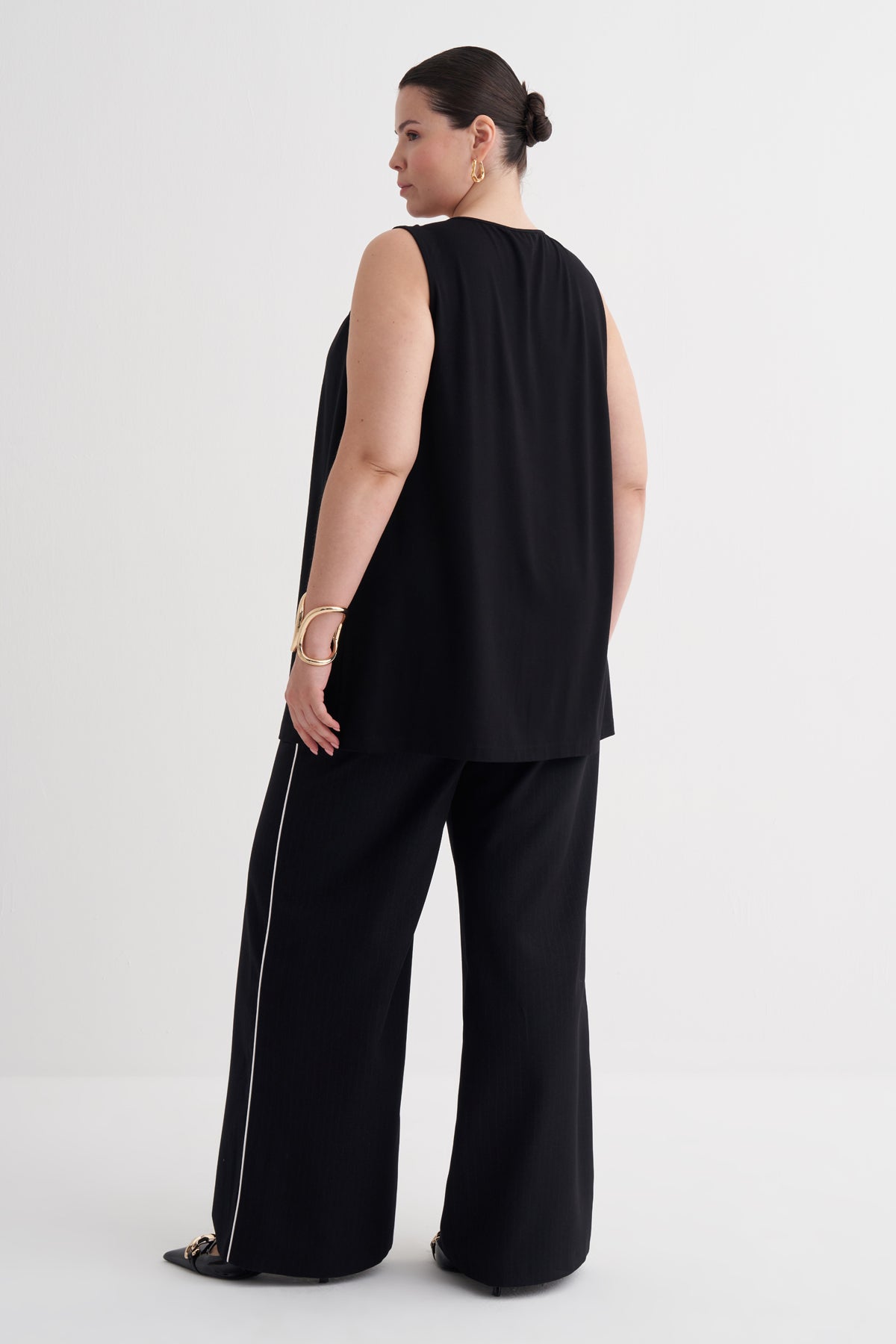 Pile Detaylı Örme Bluz