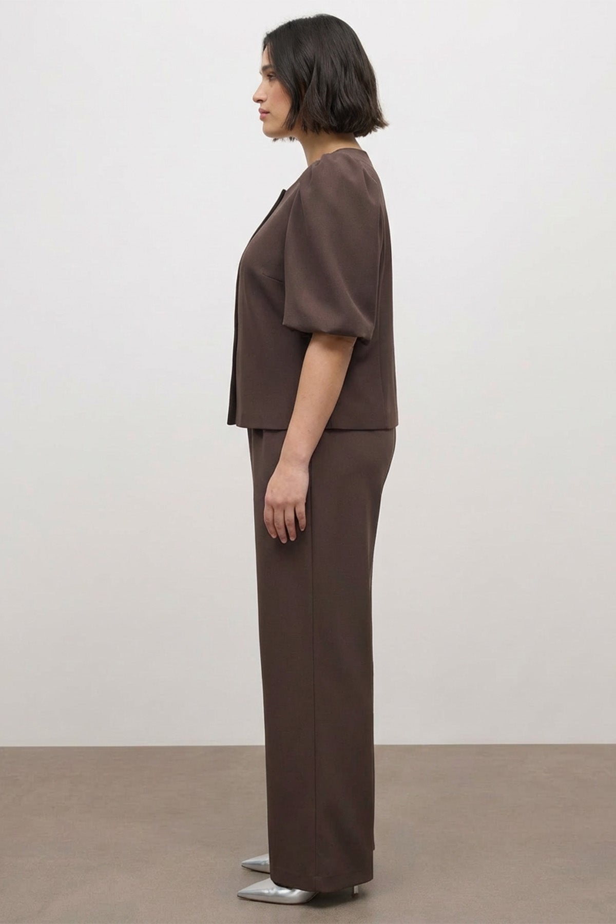 Puf Kollu Kısa Ceket