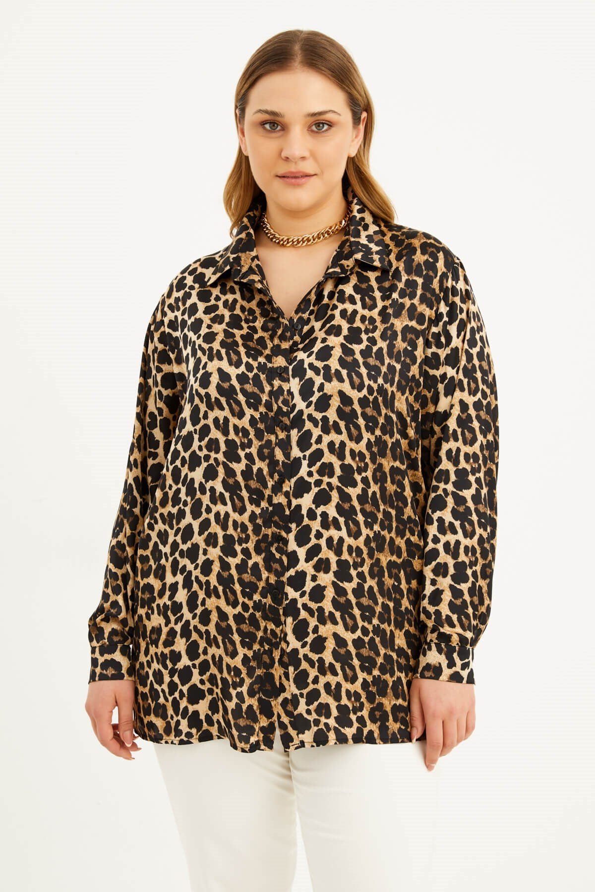 Saten Uzun Kollu Gömlek