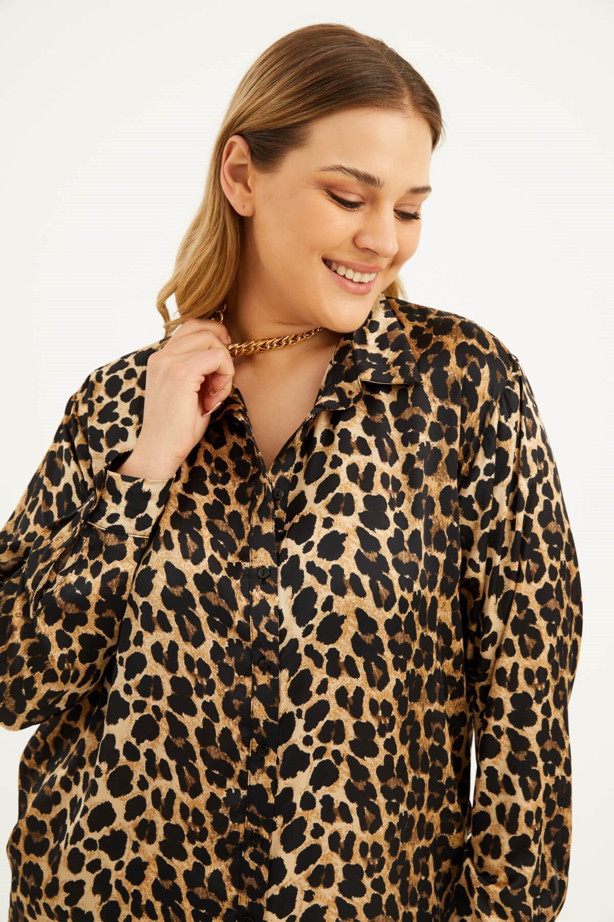 Saten Uzun Kollu Gömlek