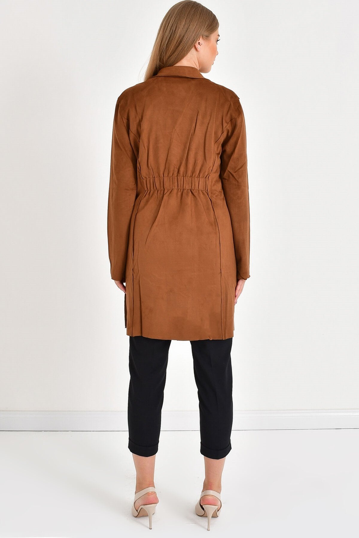 Süet Uzun Ceket