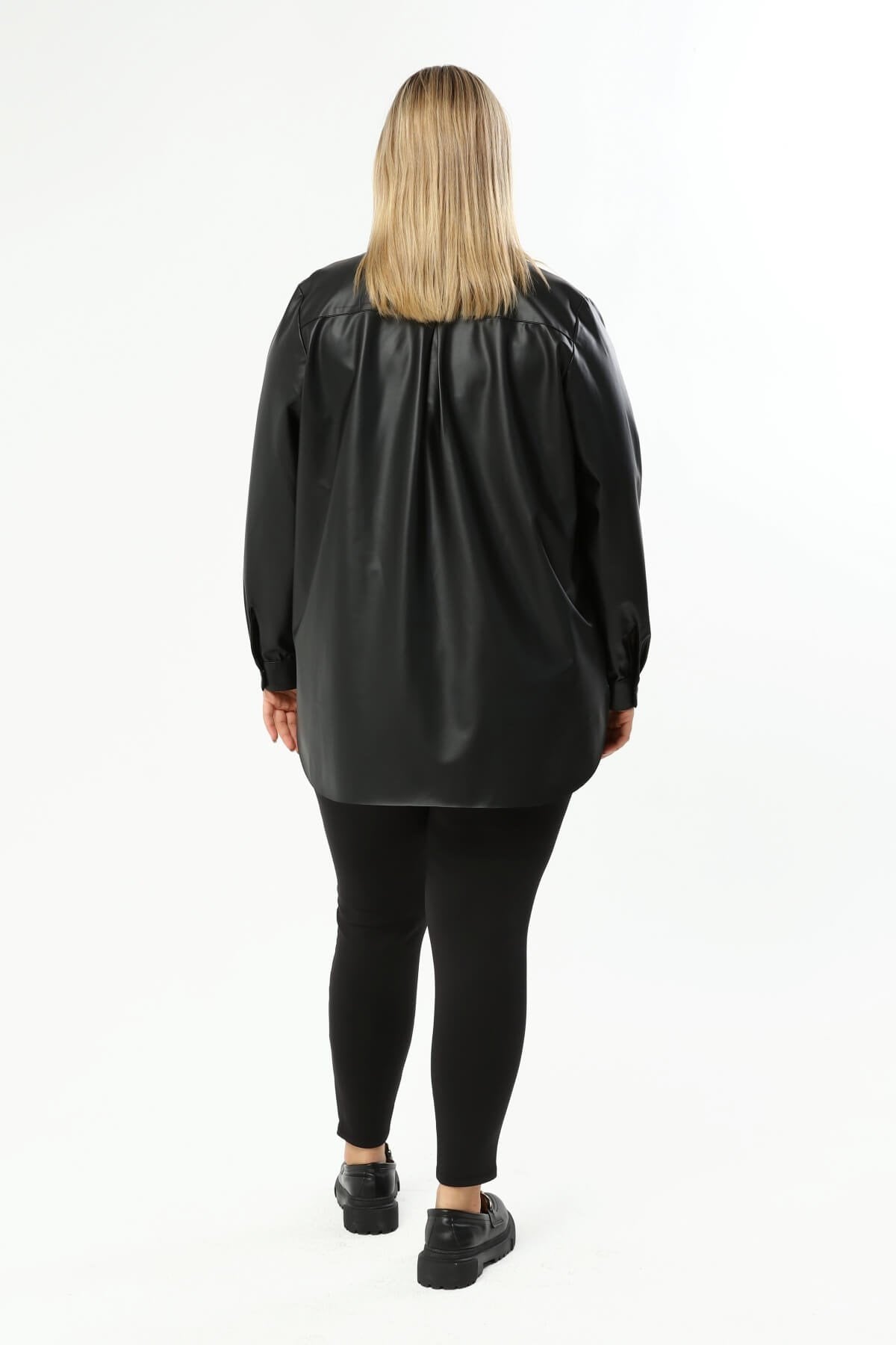 Suni Deri Kuşaklı Gömlek Ceket