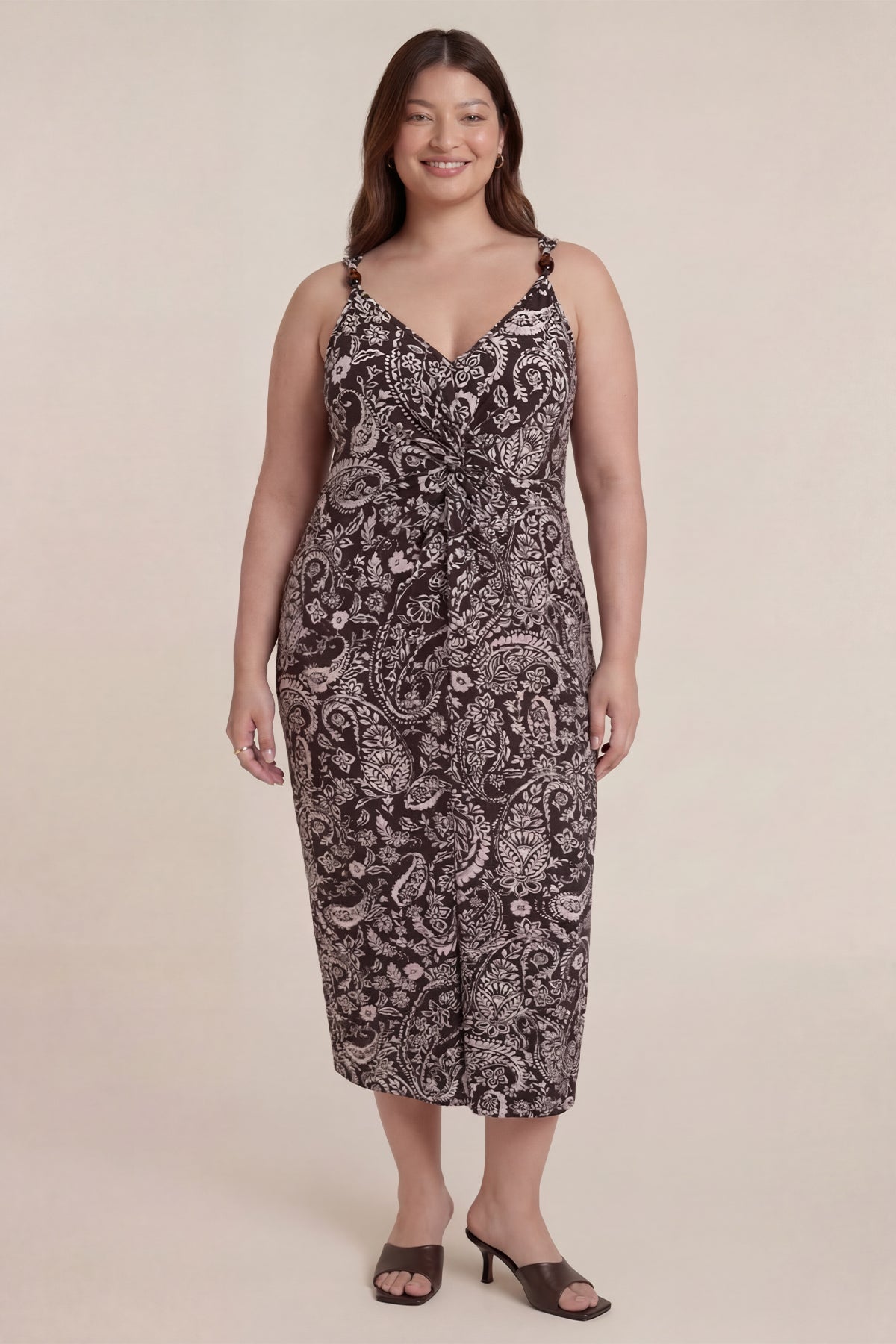 Toka Detaylı Gipeli Örme Elbise