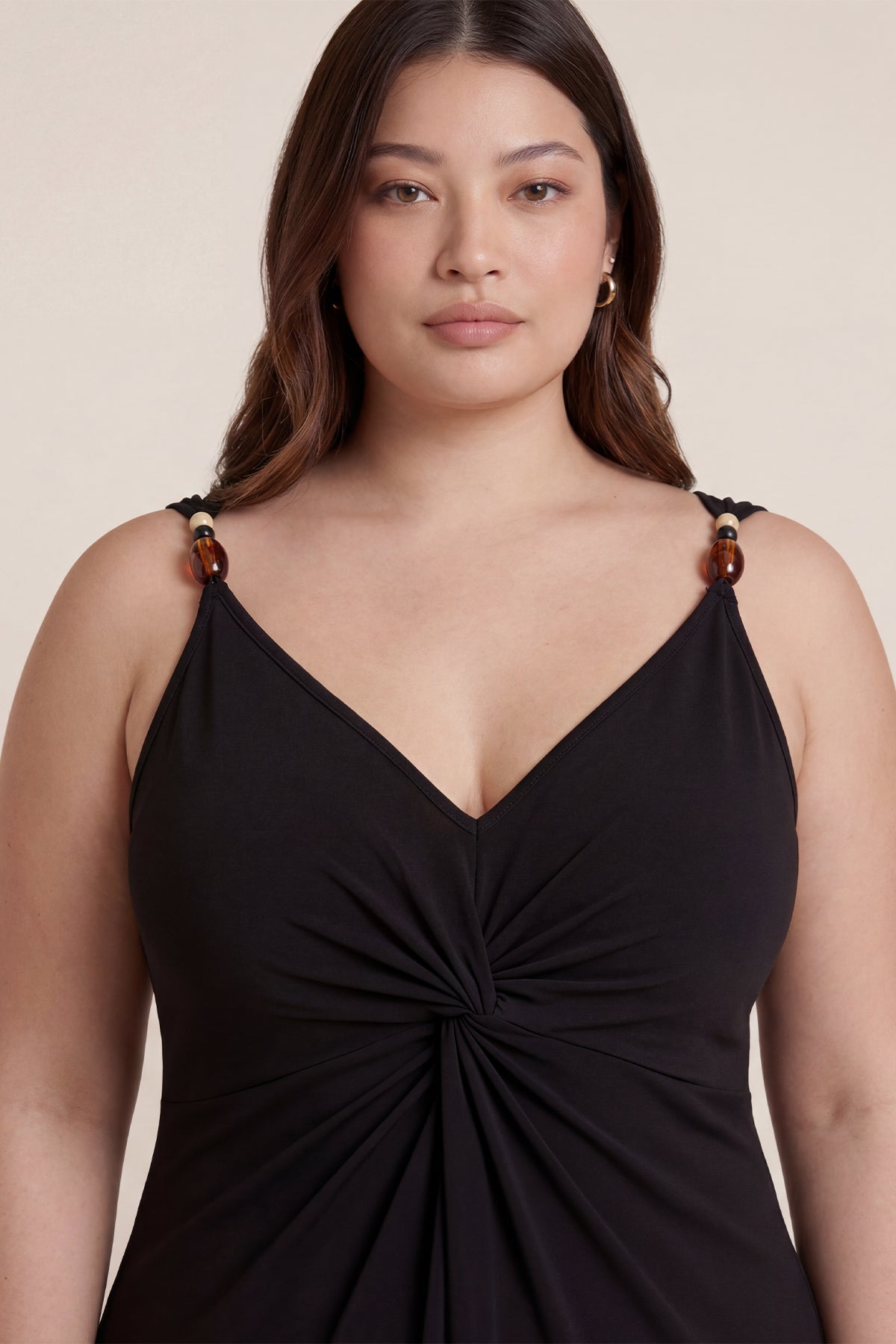 Toka Detaylı Gipeli Örme Elbise