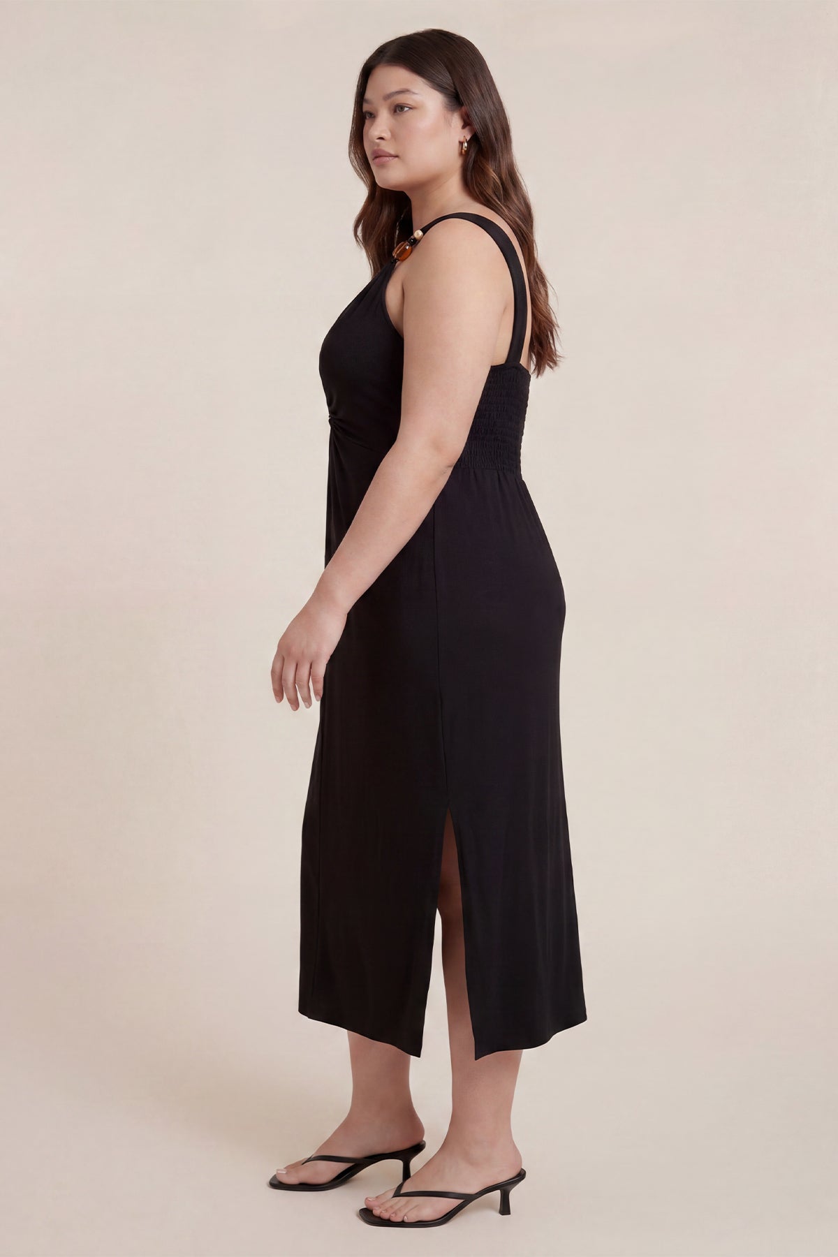 Toka Detaylı Gipeli Örme Elbise