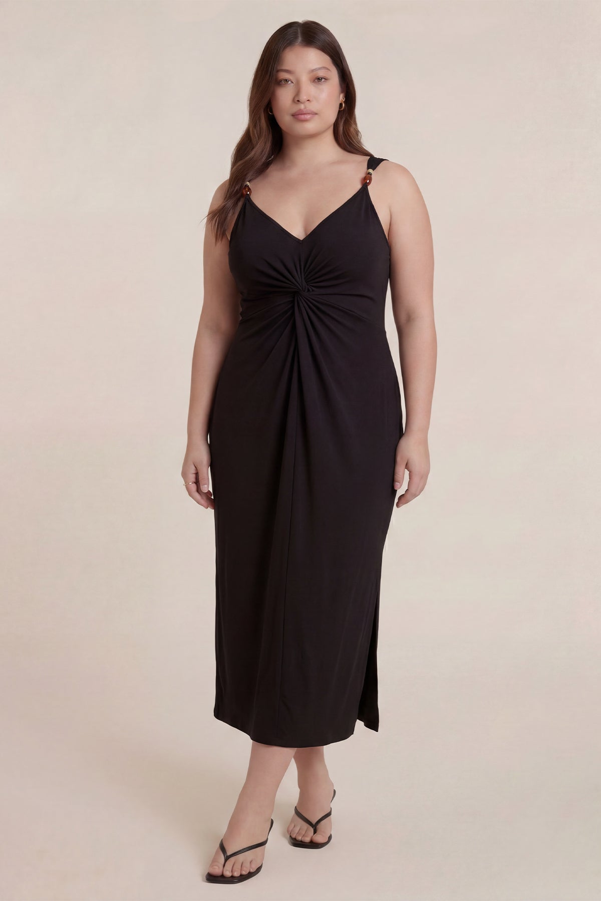 Toka Detaylı Gipeli Örme Elbise