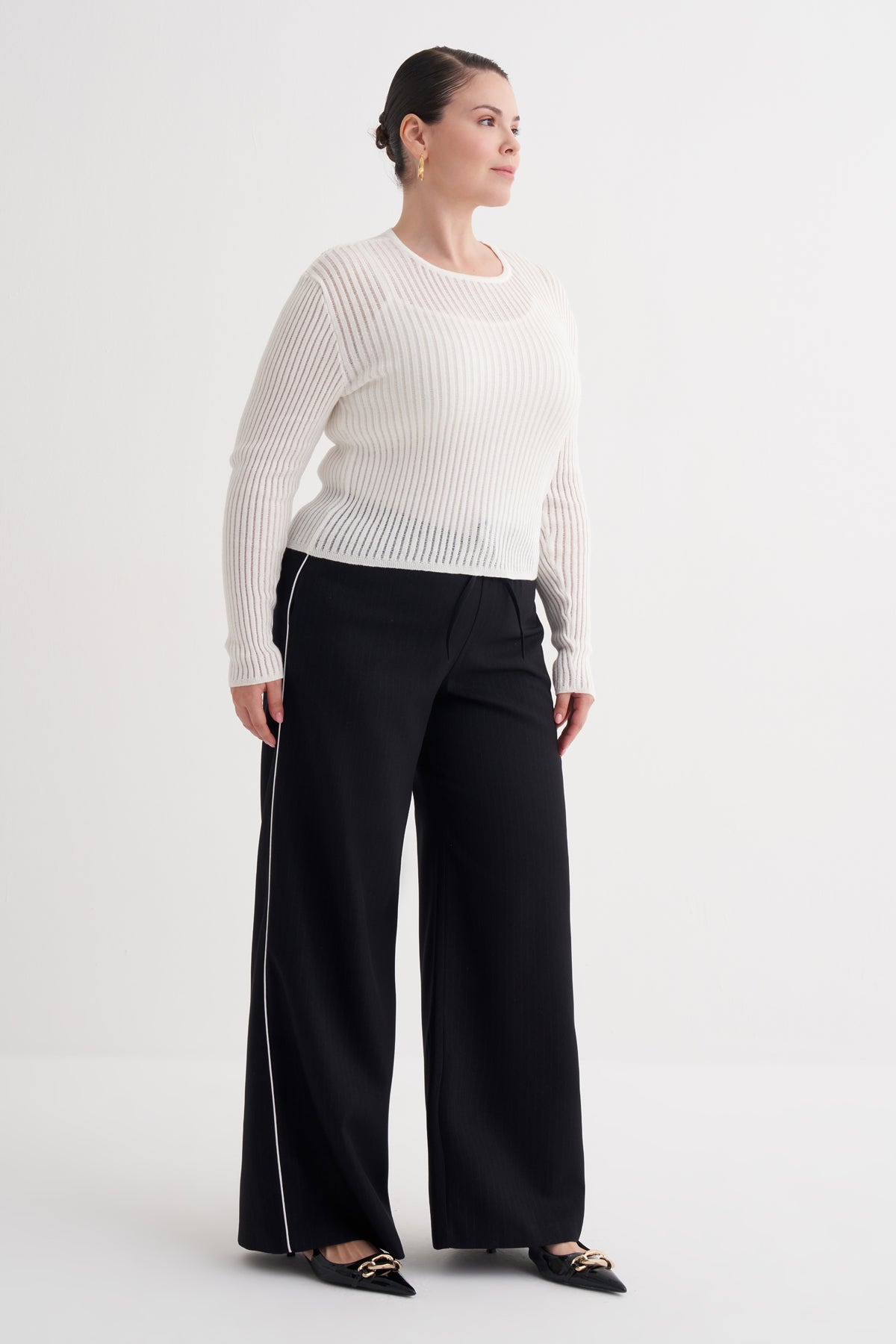 Transparan İnce Triko Bluz