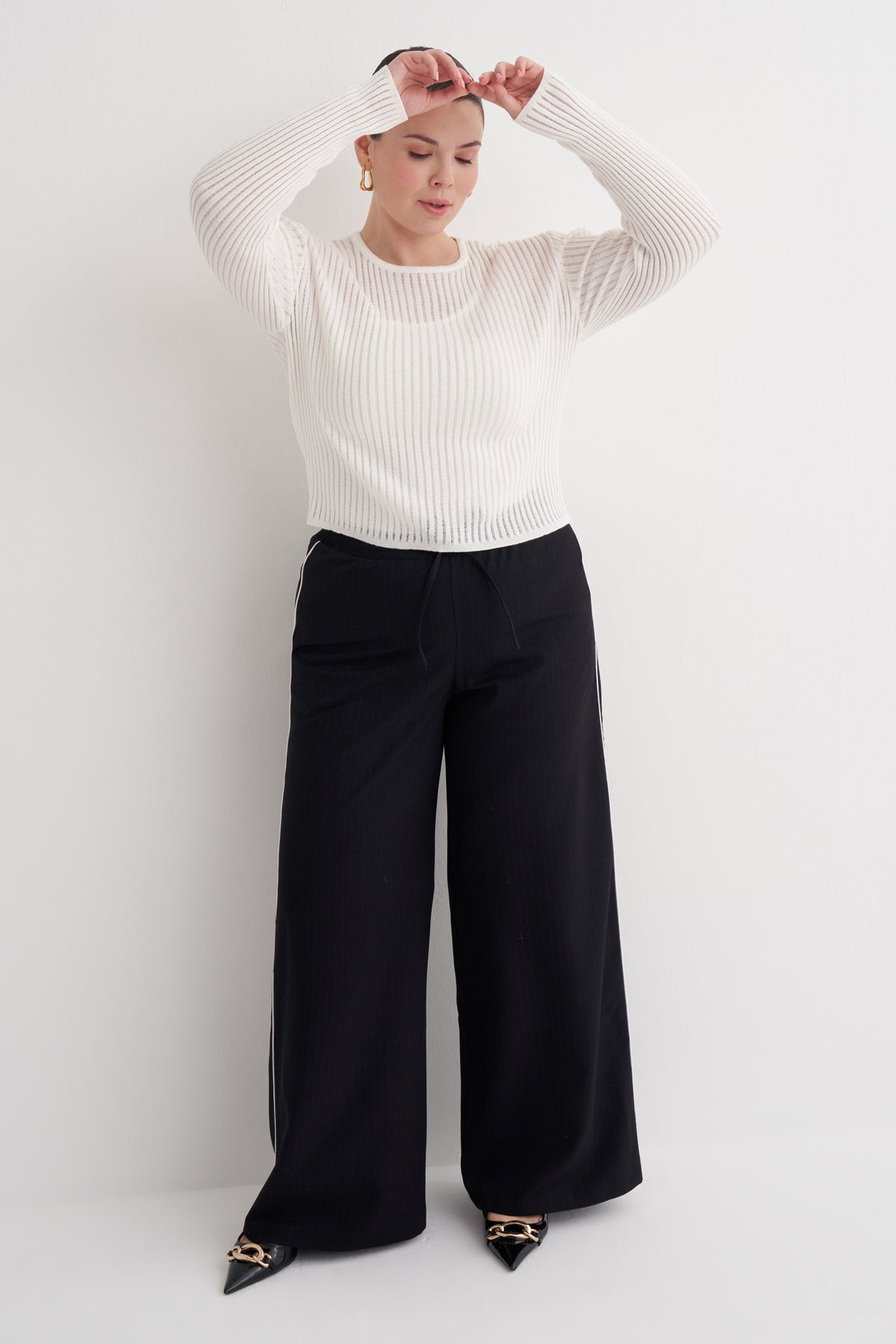 Transparan İnce Triko Bluz