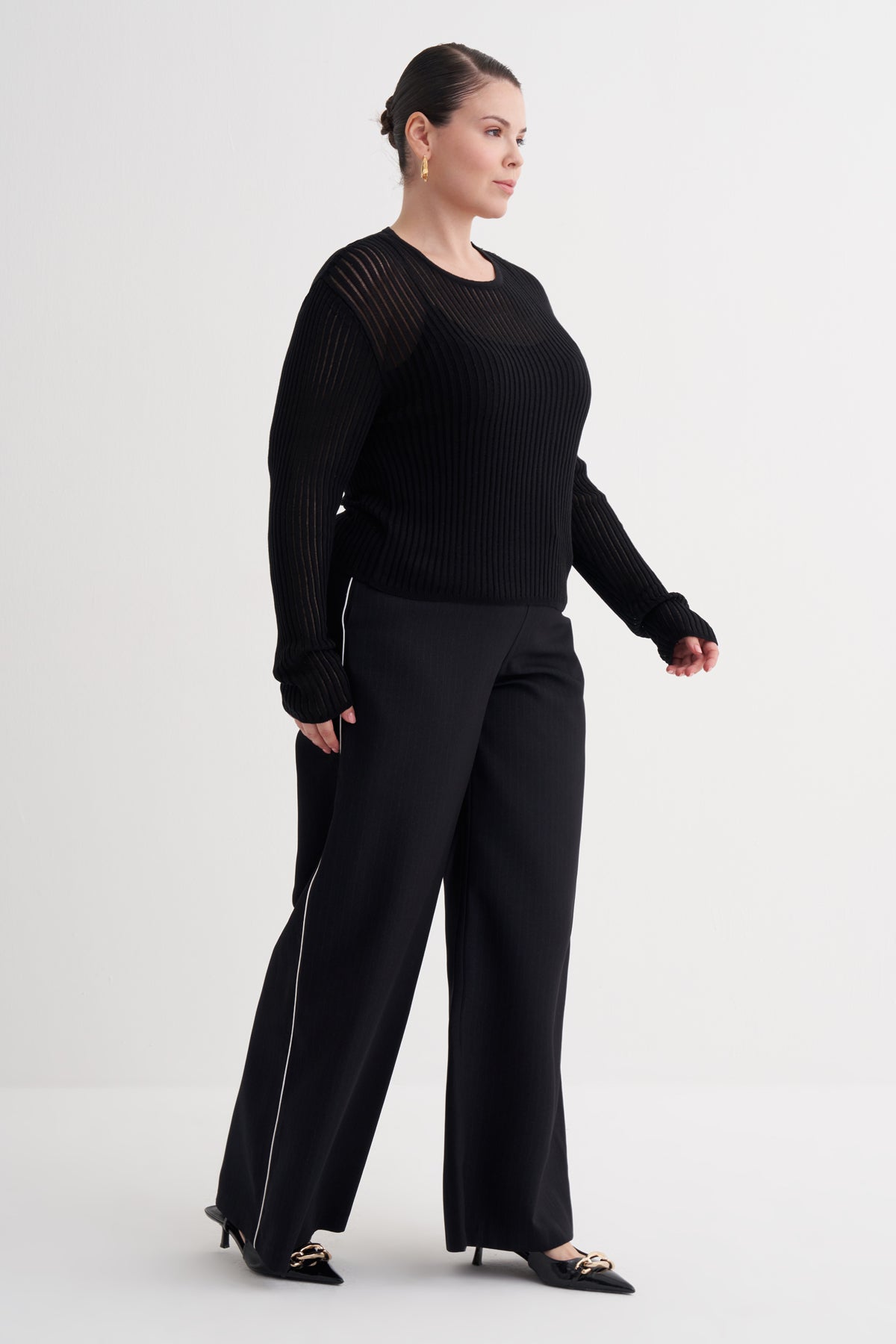 Transparan İnce Triko Bluz