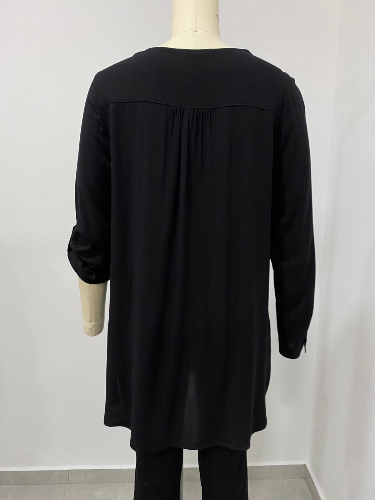 Uzun Kollu Fermuarlı Tunik