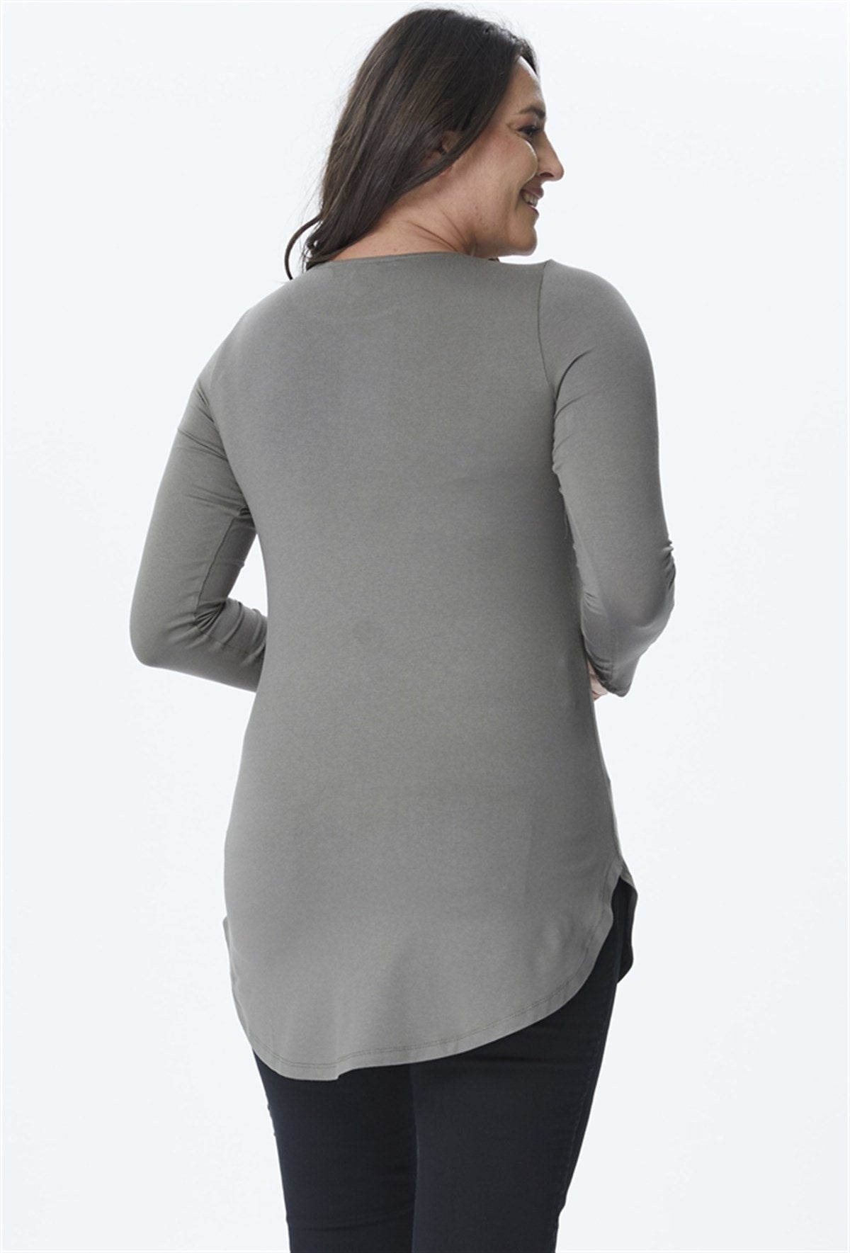 Uzun Kollu Örme Tunik