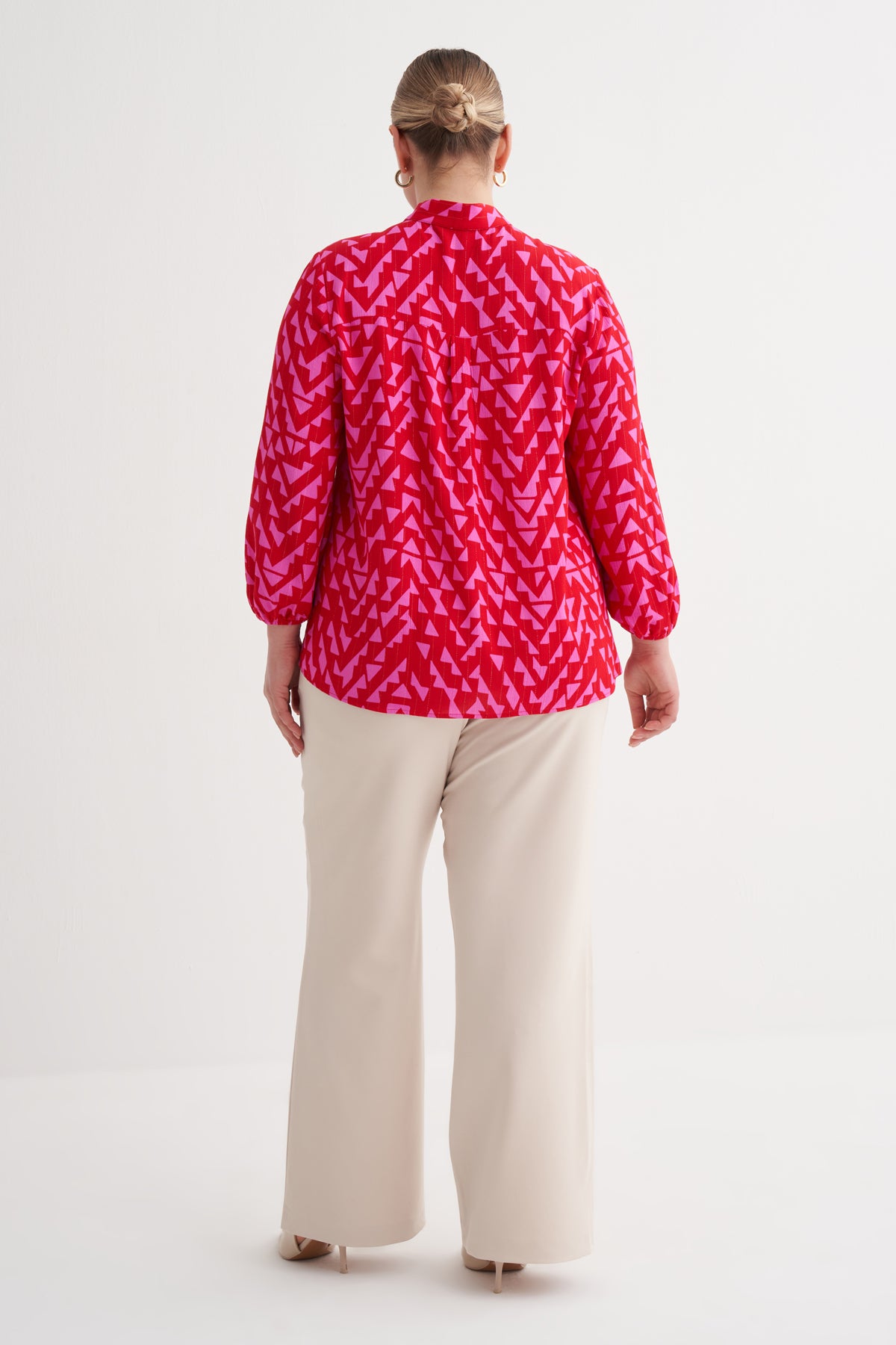 V Yaka Bağlama Detaylı Bluz