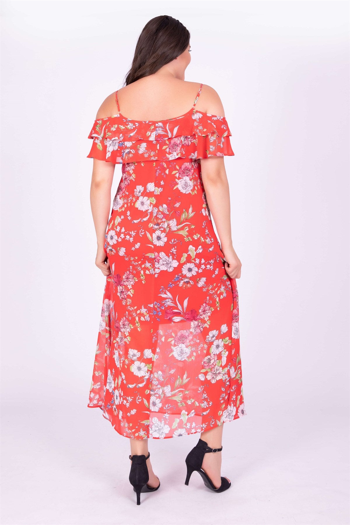 Volanlı Maxi Elbise